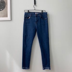 Loft Frayed Bottom Jeans